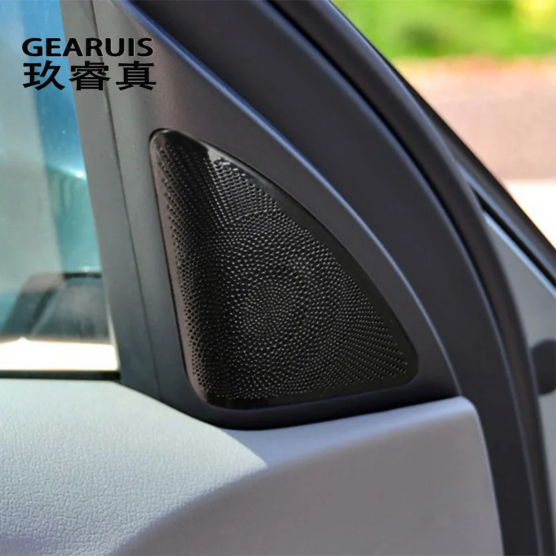 Car Styling Tweeter Speaker Window B Column Sticker Trim Per Audi A4 B8 2009-2016 Car Door Audio Speaker Cover Accessori Neri