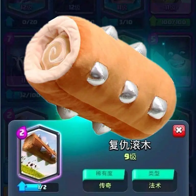 35cm Game Clashed Royale Plush Toys Log Rolling Wood Plushie Dolls Royale War Revenge Cartoon Baby Dragon Soft Stuffed Gift