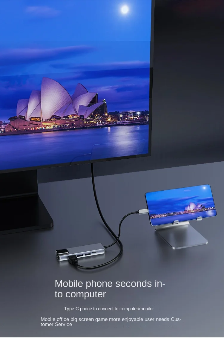 Coolcirc 5 In 1 Type C USB HUB HDTV USB 3.0 2.0 Adapter Docking Station Multi-po