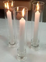 20pcs transparent candle holder, hurricane glass candle holder, used for decorating the center of the dining table, wedd 5
