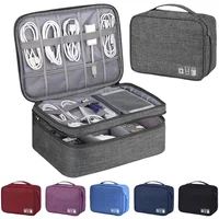 Portable Data Line Charger Storage Bag Travel Cable Organizer Waterproof Cable Storage Bag Electronic Accessories Organizer Bags