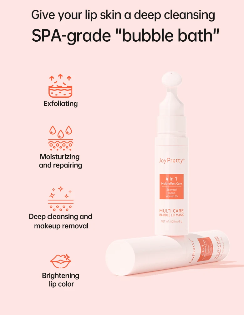 Description Picture 4 of itemLip Mask Balm Bubble Exfoliating Oil Makeup Lightening Dark Whitening Moisturizing Remove Dead Skin for Women Volumizer Lip Care