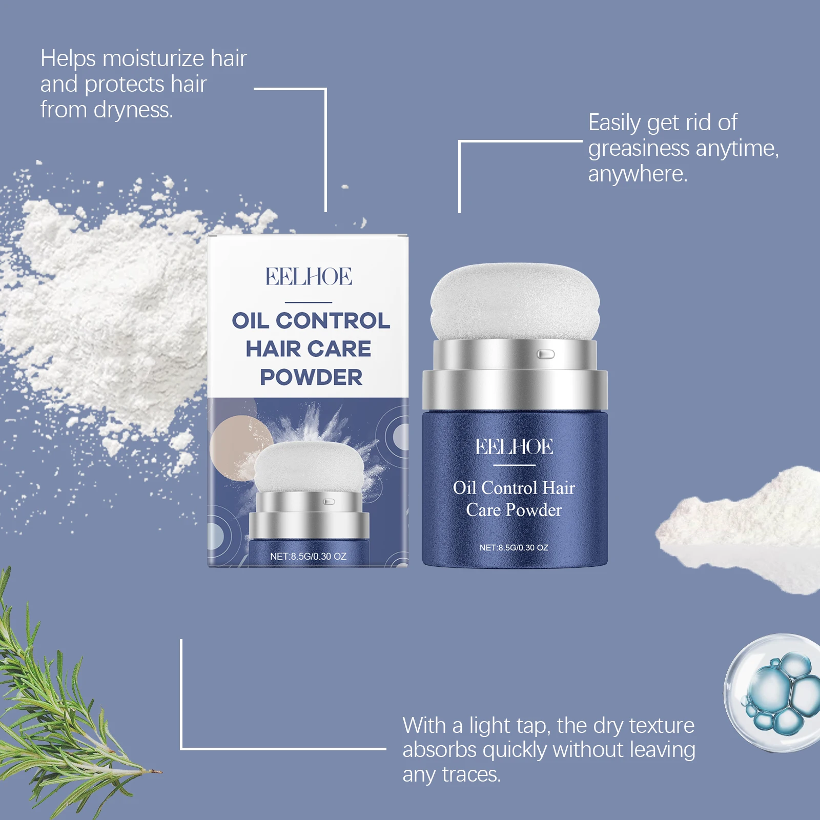 EELHOE Hair Defining Powder Oil Control Fluffy Hair Increase Hair Volume Instantly Long-Lasting Styling Degreasing For Men Women view 5