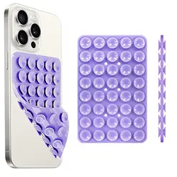 Supporto per telefono a doppia faccia in silicone con ventosa per selfie e video a mani libere