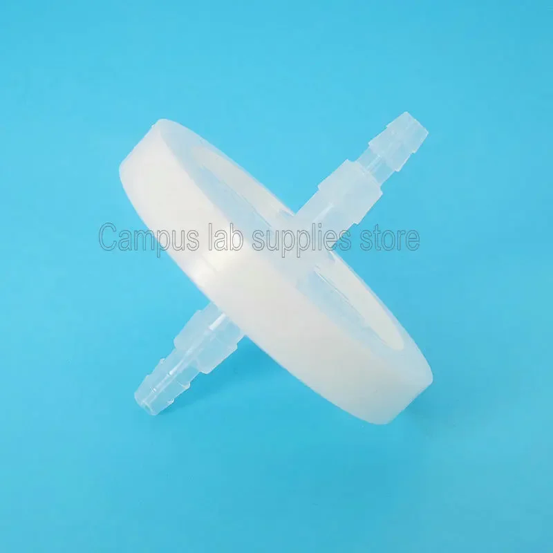 Lot de 5 filtres à air PTFE 0.22µm 50mm pour respirateur, emballage scellé sous vide.