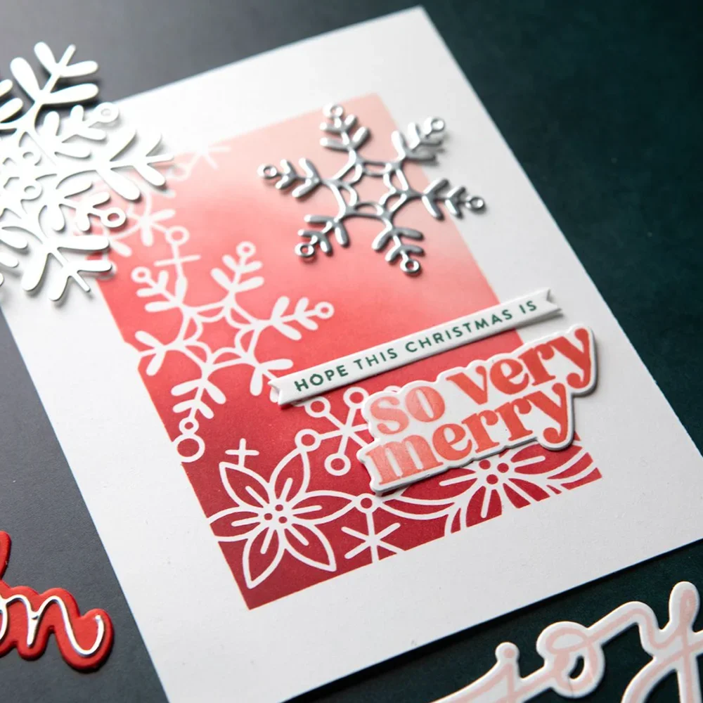 Christmas Alphabet Snowflake Tree Collect Metal Cutting Dies Clear Stamps Stencil DIY Decorating Scrapbook Paper Album New