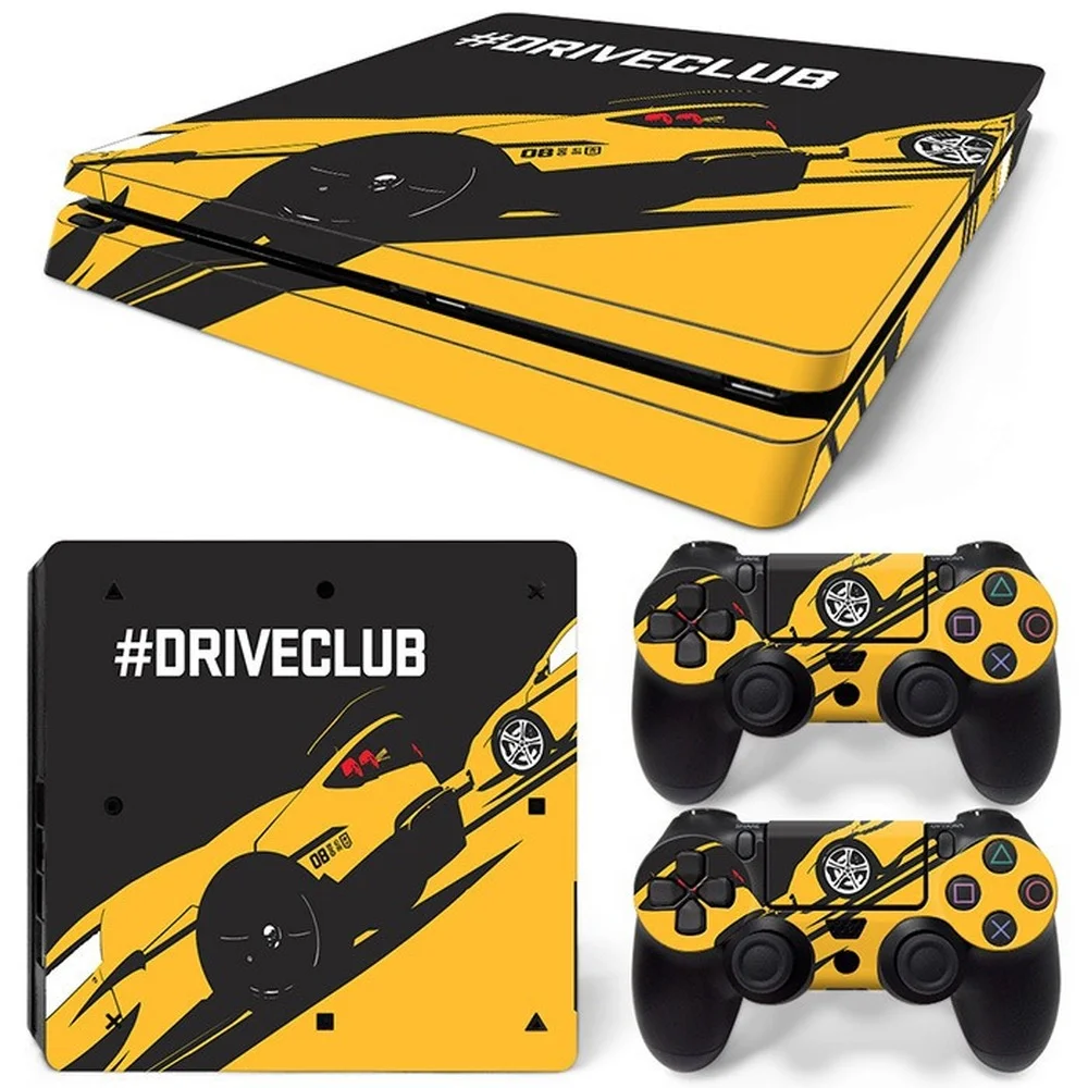 For Ps4 Slim Driveclub Pvc Skin Vinyl Sticker Decal Cover Console Dualsense Controllers Dustproof Protective Sticker