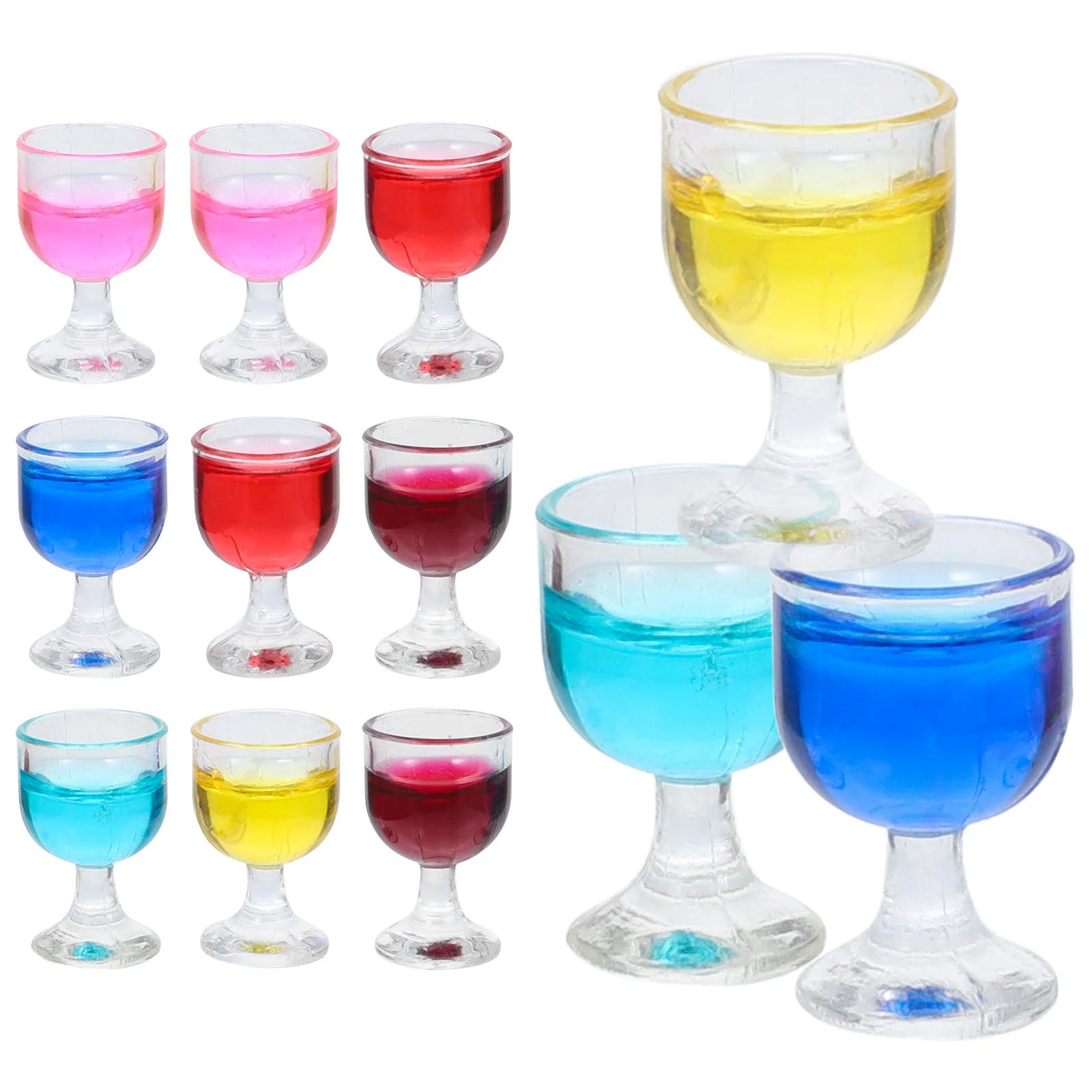 

1 Set 12pcs House Cocktail Cup Tiny Simulation Resin Drinking Water Cup Photo Prop 1 12 Scale Beer Glasses for Children Kids