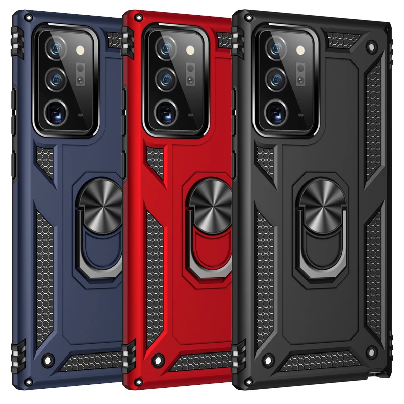 Ultimate Shockproof Bumper Armor Anti-Fall Case with Magnetic Metal Ring Cover