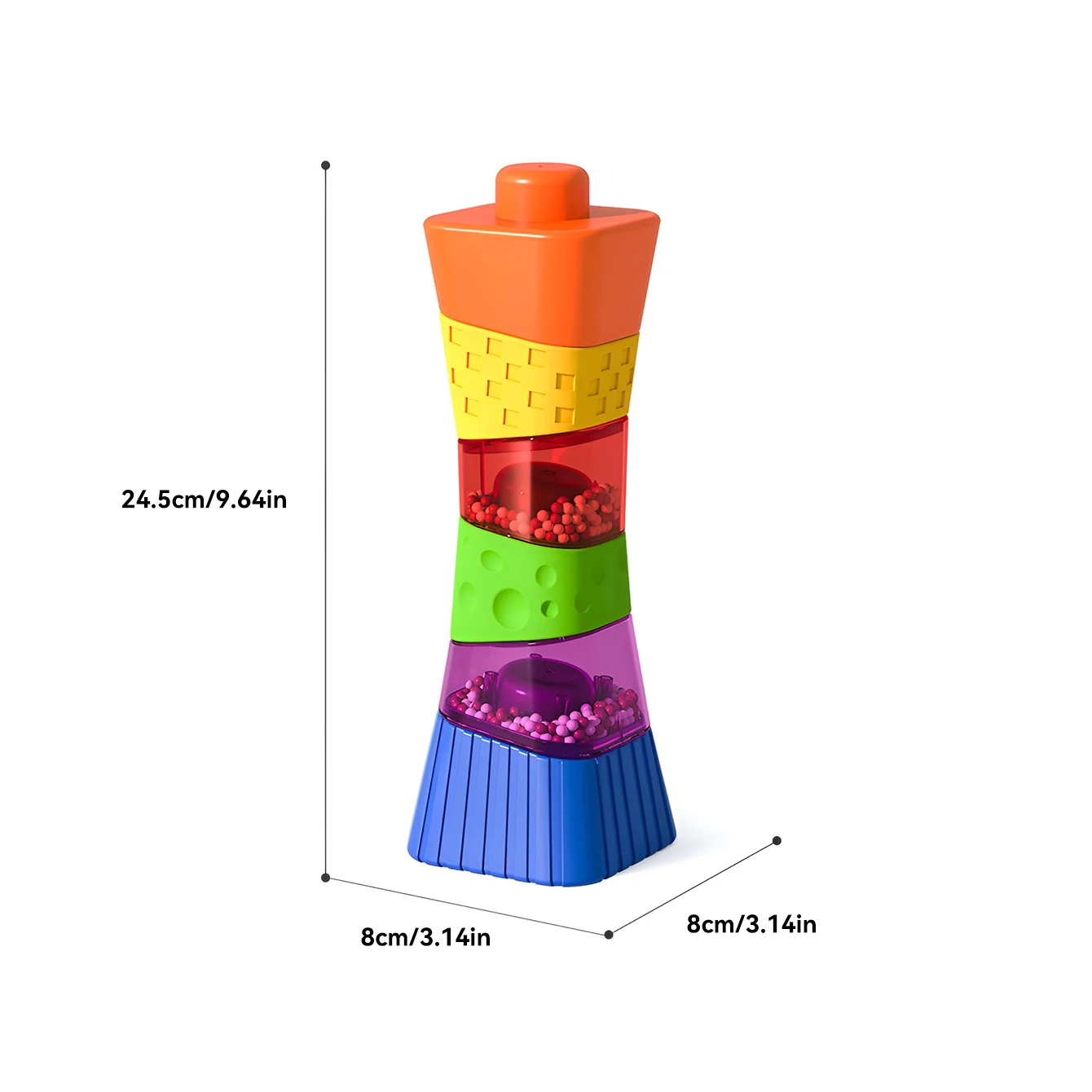 Stack toys Fun stack free to build a variety of shapes color built-in ball shaking sound toys
