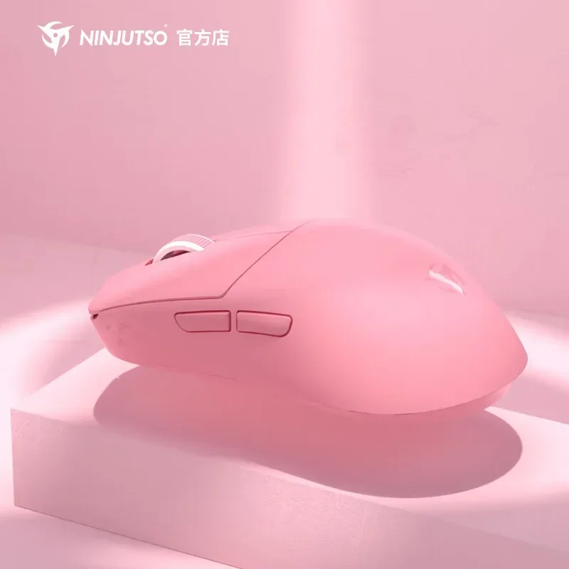 Ninjutso Sora V2 Pink Mosue Tri Mode Bluetooth Wireless Paw3395 
