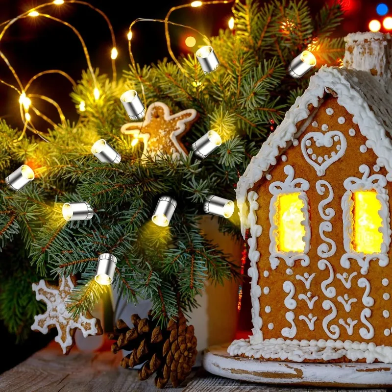 Tiny LED Light Bulbs Battery Operated Lantern Dollhouse Miniature Lamp Samll Spotlights for Displays Party Wedding Decoration