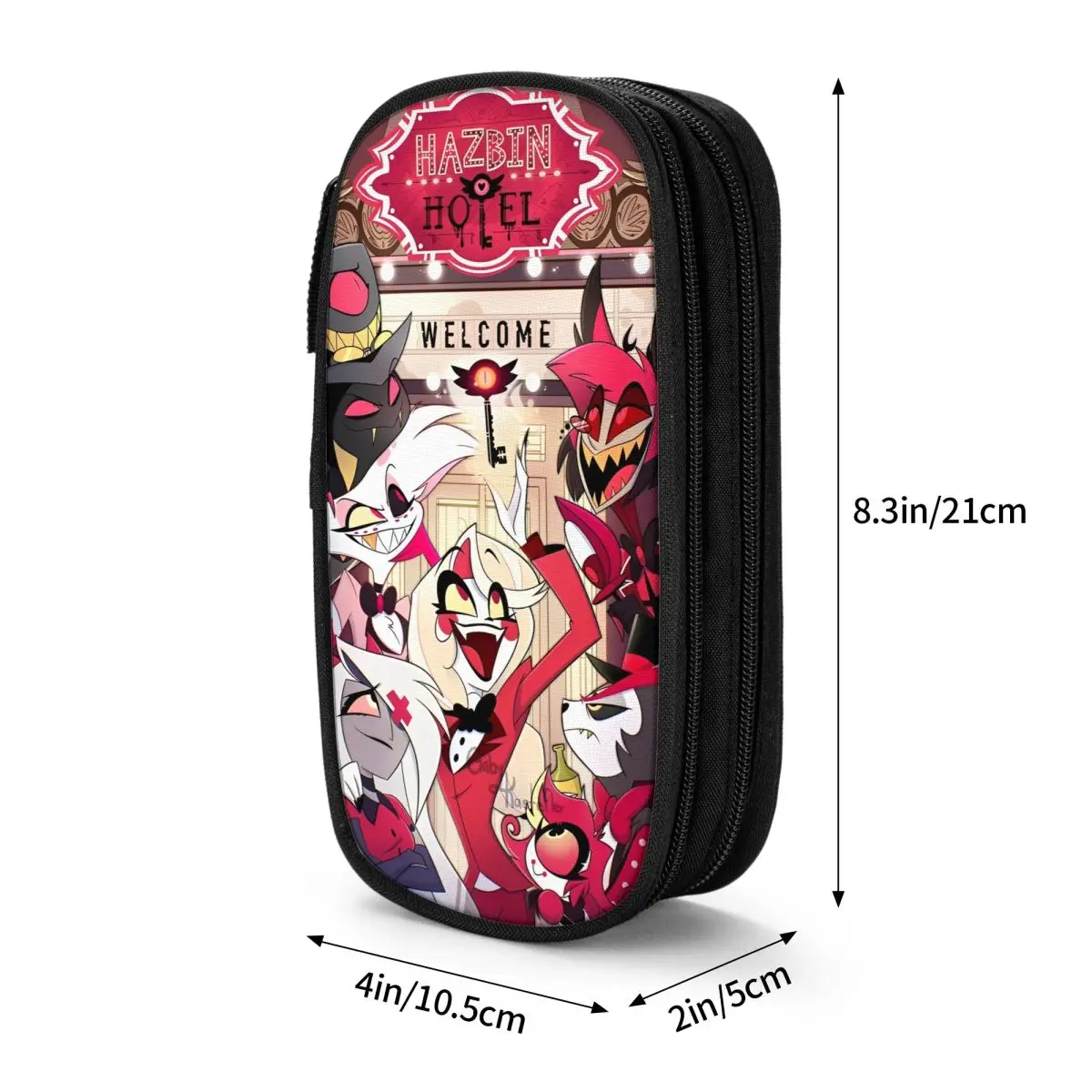 귀여운 애니메이션 헬루바 보스 필통, 학생용 펜꽂이, 대형 보관 가방, 사무실 선물 문구