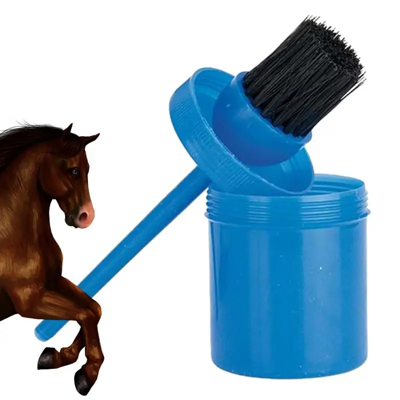 

Horse Hoof Brush For Oil Moisturizing Cleaning Horse Hoof Bucket Brush Horse Hoof Oil Portable Container For Zoos Horse Training