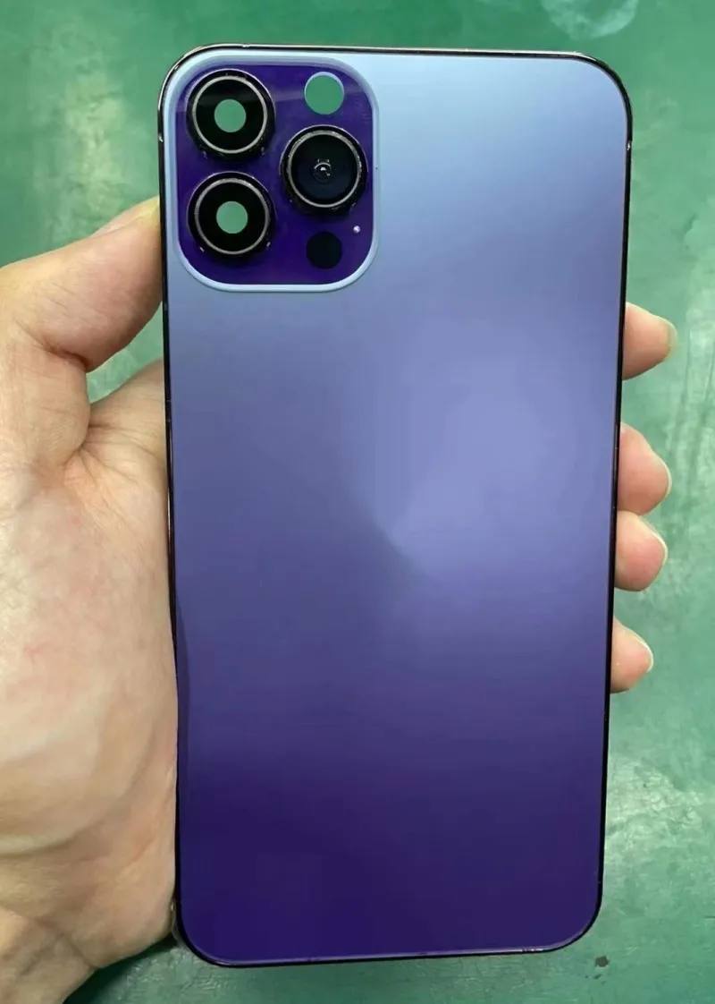 For iPhone X To 14 Pro High Quality Back Cover With Middle frame Chassis  Battery Case housing Replace x like 14pro x to 13 Pro