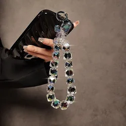 Enchanting Butterfly Crystal DIY Phone Charm Lanyard (Black)
