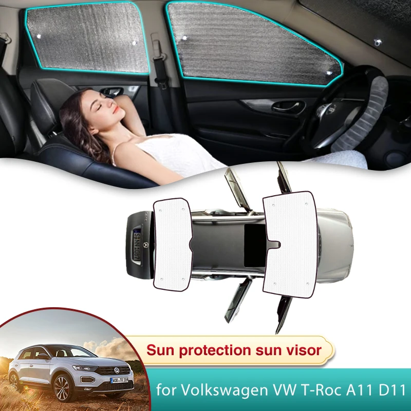 

Автомобильный солнцезащитный козырек для Volkswagen VW T-Roc A11 D11 2018 2019 2020 2021 2022 2023 солнцезащитный козырек для лобового стекла боковое окно защита конфиденциальности