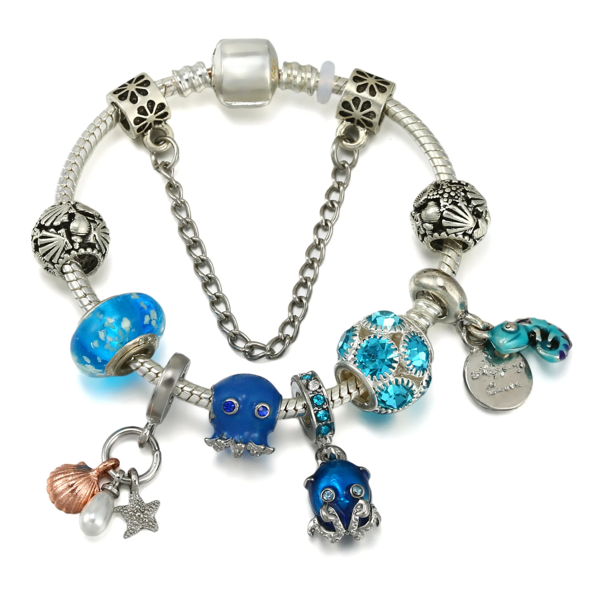 thumbnail image 1 of Pulsera de LinaBell con cuentas de Anime de Disney para mujer, joyería de moda, colgante de flor de borla rosa, dijes, brazaletes para niñas, regalos finos, nuevo, 1 of 5