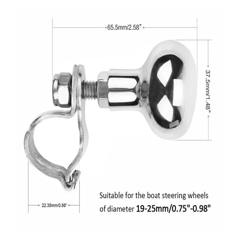 BSET MATEL stainless steel 316 Steering Wheel Power Handle Ball Grip Knob Turning Helper Hand Control Marine Boat Yacht