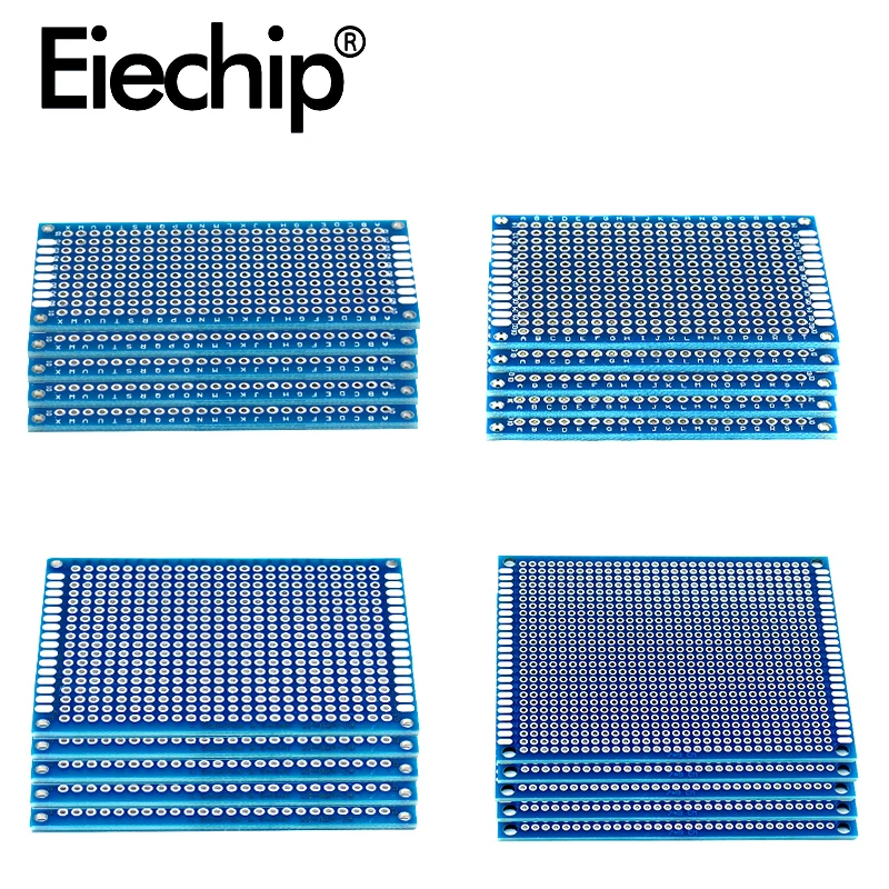 20PCS Double sided pcb board 5x7 4x6 3x7 2x8 Blue pcb prototype board Universal PCB Soldering Board For Arduino