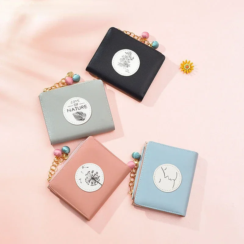

New Purse Female Embroidery Simple Small Fresh Student Card Bag Large Capacity Multi-functional Korean Bag