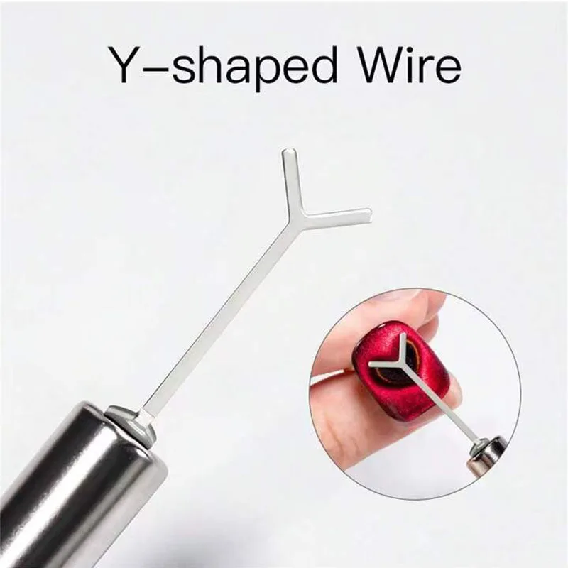 1/2/5Pcs Y-shaped Love Heart Magnetic Auxiliary Tool For Match with Nail Magnet Suck Cat Eye Heart Shapes Nail Gel DIY Tool