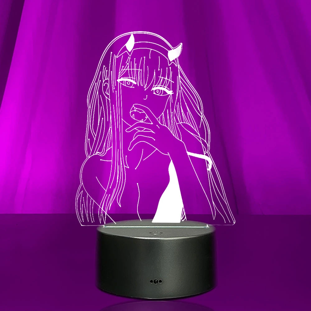 Anime Zero Two 3d Lamp Figure Nightlight Child Girls Manga Gift Night