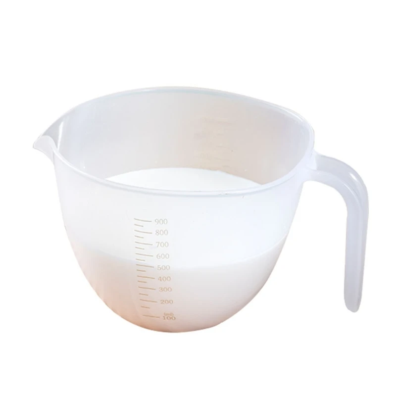 

Useful Egg Liquid Mixing Cup Built-in Filter Plate Transparent Egg Beating Bowls