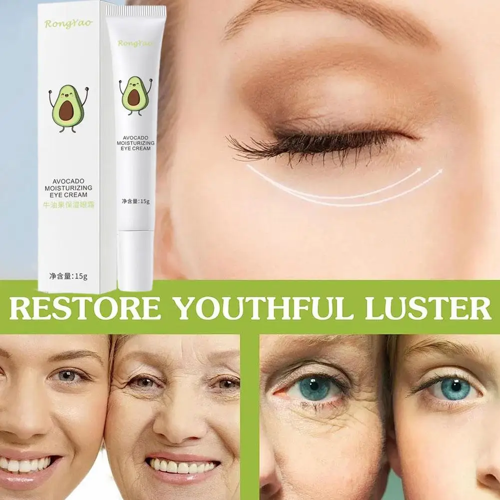 

15g Avocado Moisturizing Eye Cream For Dark Circles Nourishing Firming Skin Eye Eye Cream For Bags Under Eyes Anti-wrinkle F3Y2