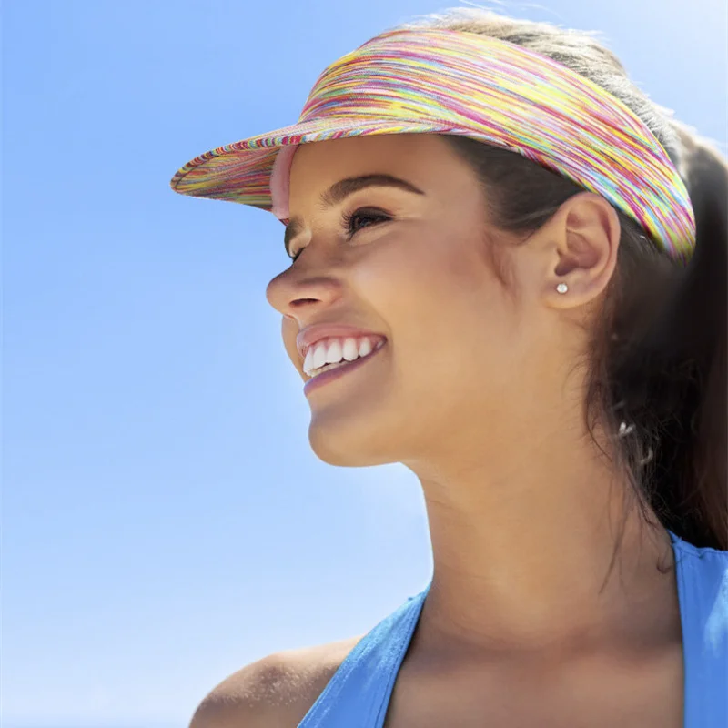 Tennis Caps Women Tennis Caps Hollow Out Breathable Summer Suncreen Hat Elastic Outdoor Sports Cycling Riding Running UV Protection Sun Hat
