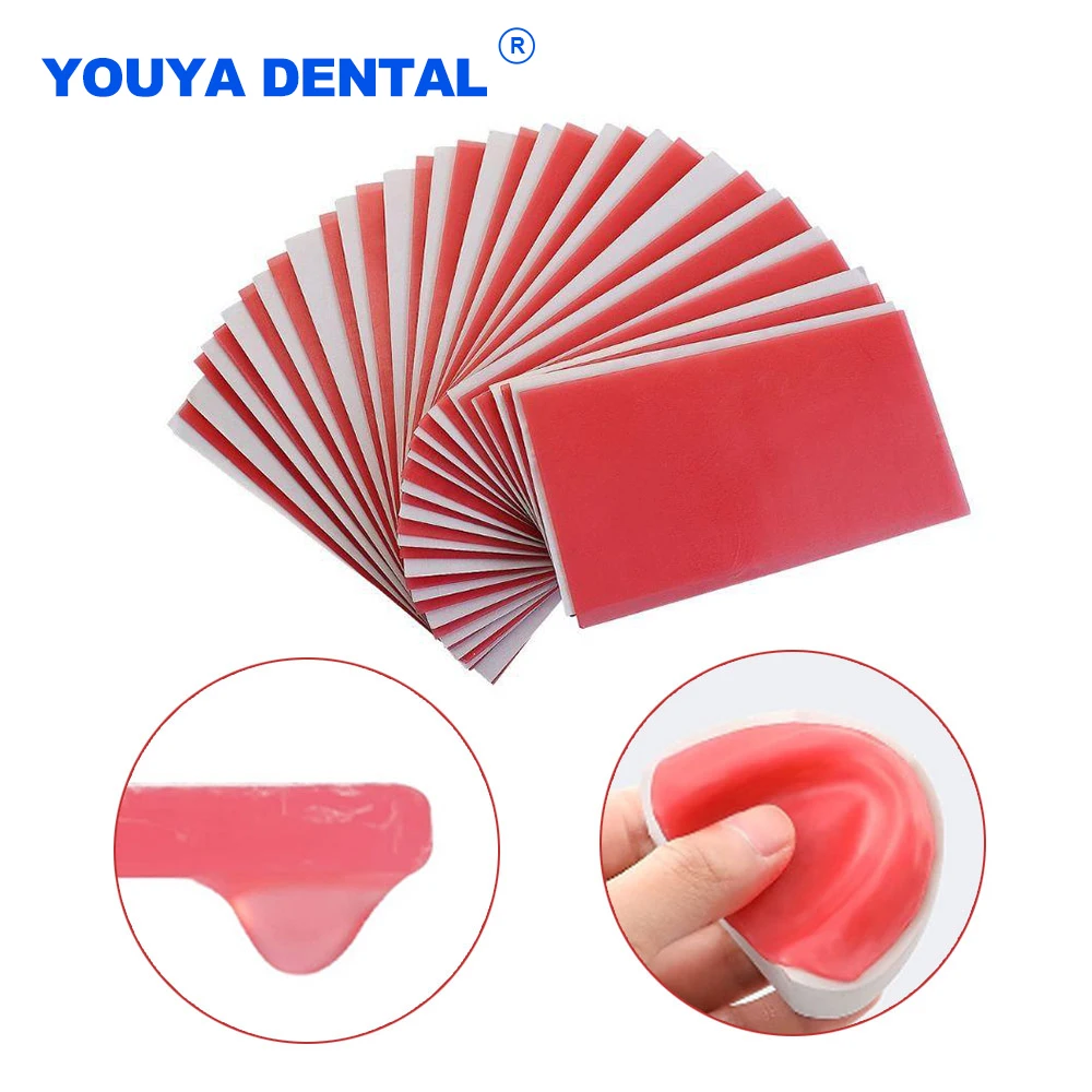 Dental Lab Base Plate Soft & Hard Red Dental Wax Sheets Dentist