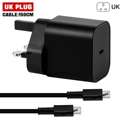 Universal 60W USB - C Power Adapter with 1.5M Charging Cable and TV Mode Support (UK Plug)