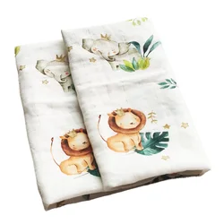 Luxurious Soft Cotton Baby Blanket & Muslin Swaddle Wrap (D)