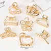 1 Piece Fashion Simple Wild Geometric Hair Claw Headpiece for Women Girls Hair Crab Metal Hair Clip Claw Accessories Headpiece