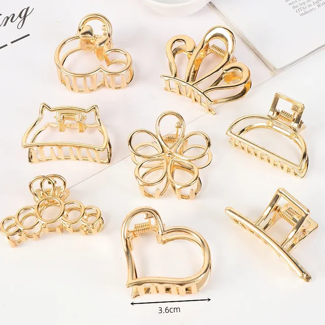 1 Piece Fashion Simple Wild Geometric Hair Claw Headpiece for Women Girls Hair Crab Metal Hair Clip Claw Accessories Headpiece