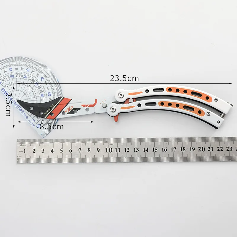 3Cm Evolvant Games Periferiche Sword Letter Opener Butterfly Comb Knife Skin Balisong Per Strumento Di Allenamento Giocattoli Artigianali In Metallo