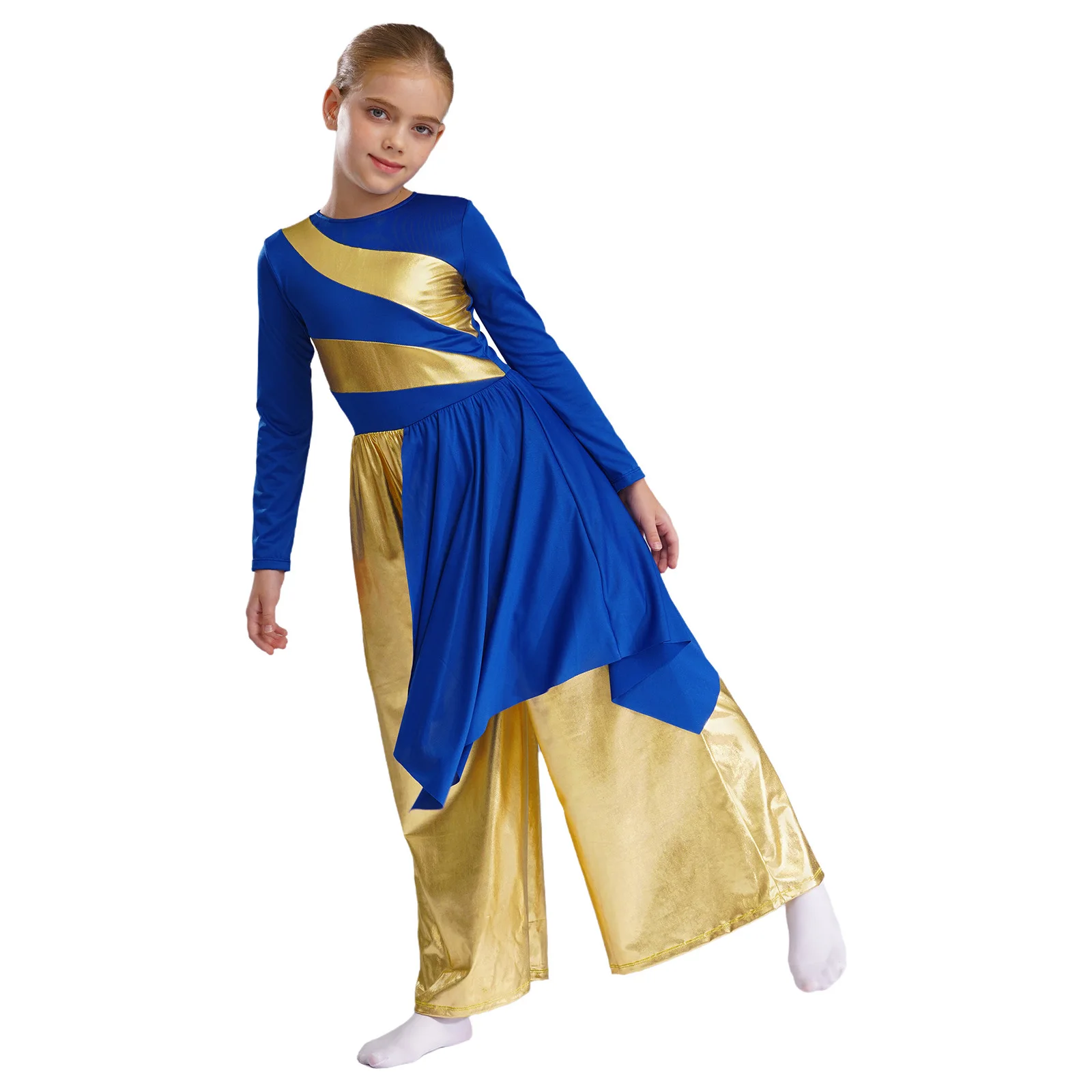 Teen Girls Church Choir Worship Liturgical Dance Jumpsuit Long