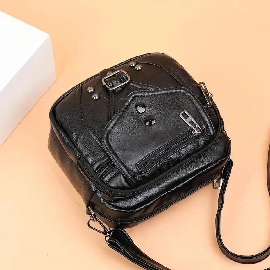 Korean Version Women's Bag Small Square Bag Simple And Casual Large Capacity Personalized Lightweight Soft Leather Crossbody Bag