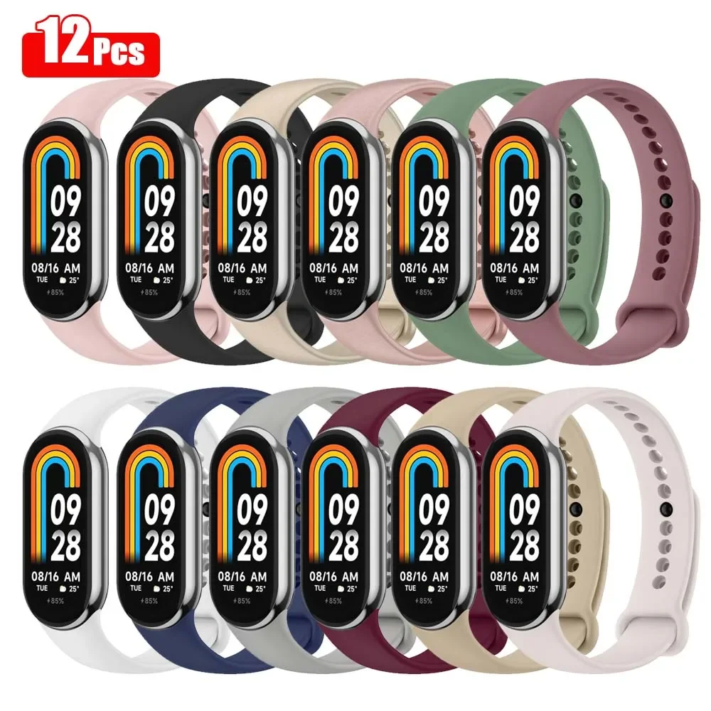 

Ремешок для смарт-часов Xiaomi Mi Band 8, 12 шт./партия