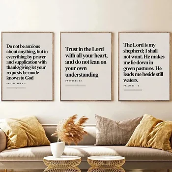 Bible Proverbs Canvas Art | Christian Inspirational Poster