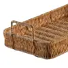 Rectangular Hand Woven Serving Tray Multipurpose Decoration Vegetables Holder Kitchen Organizer Crafts for Coffee Table Home 5