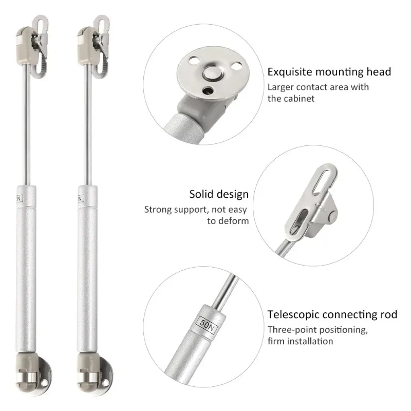Furniture Hinge Kitchen Cabinet Door Lift Pneumatic Support Hydraulic Gas Spring Stay 2Pcs 20/60/100N/150N