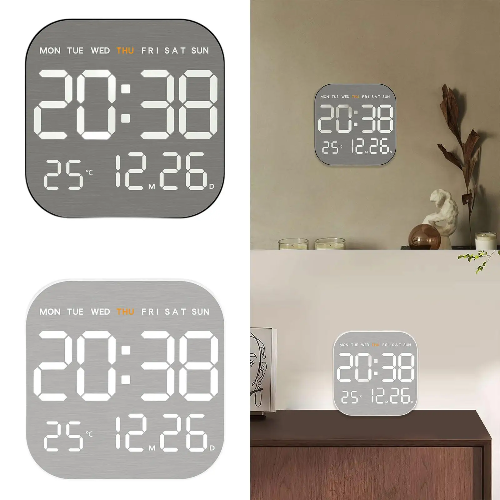 Digital Wall Clock Multipurpose Table Clock for Classroom Bedroom Study Room
