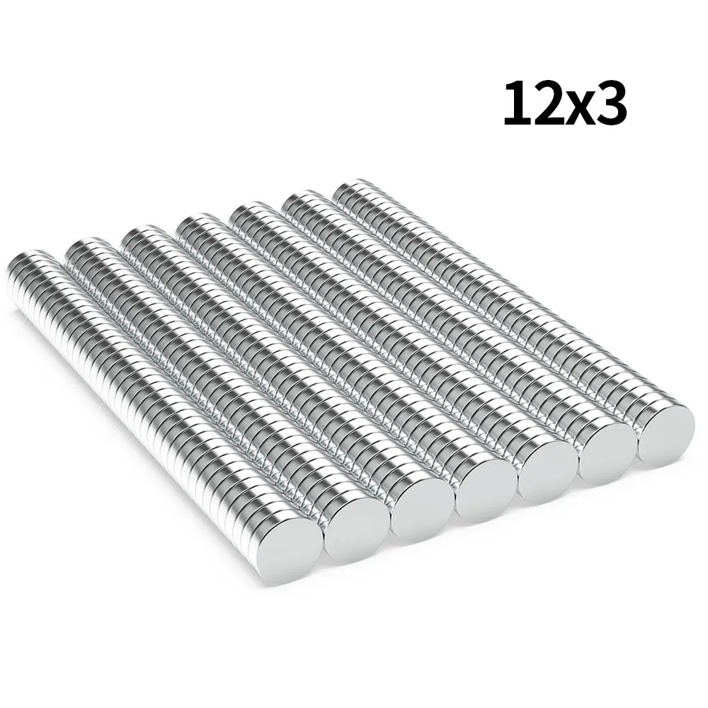 12x3mm N35 Super Starker Neodym-Magnet Runder NdfeB Leistungsstarker Permanentmagnet imanes Kühlschrankmagnete 12*3 – Detail 1