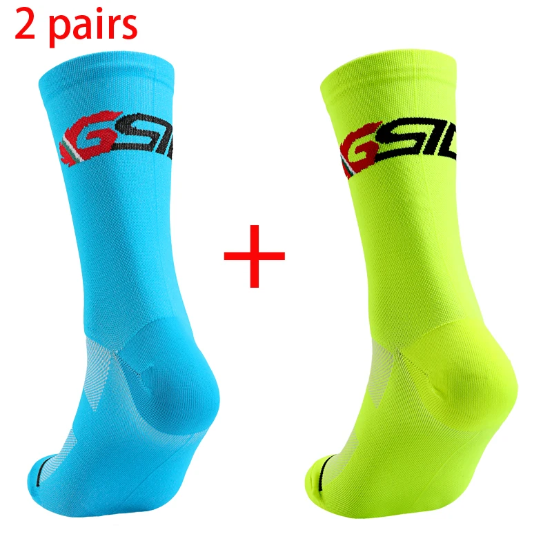 Cycling Socks 2 Pairs Bike Socks Men Nurse Compression Cycling For Women Mtb Guard Socks Stockings Sport Grip Barre