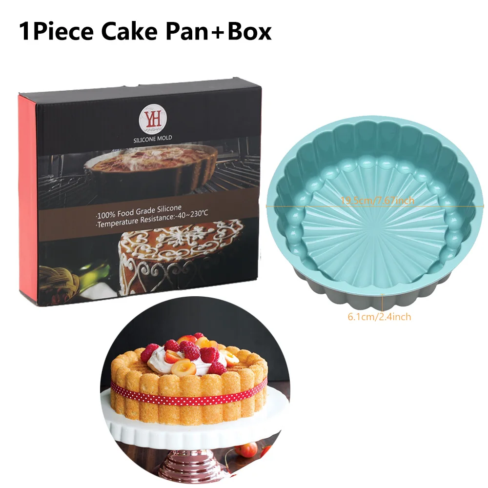 Charlotte Cake Pan Round Silicone Strawberry Shortcake Baking Pan Cakes Pan  Sponge Flan Mold Baking Tools - Temu United Arab Emirates