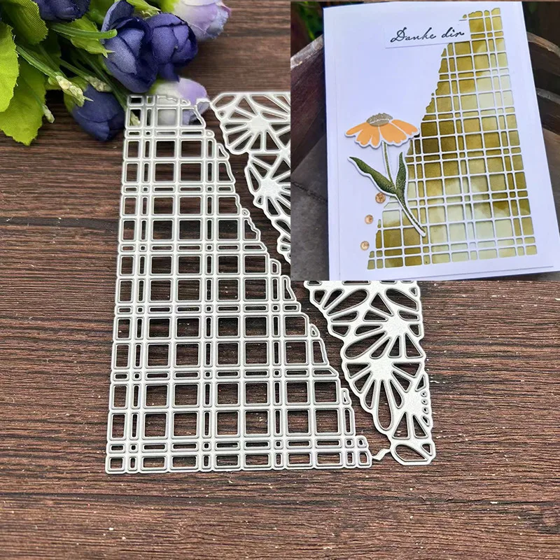 Split Card Textures Dies Card Base Metal Cutting Dies Lattice DieCuts For DIY Scrapbooking Embellishments Hand Crafts Making