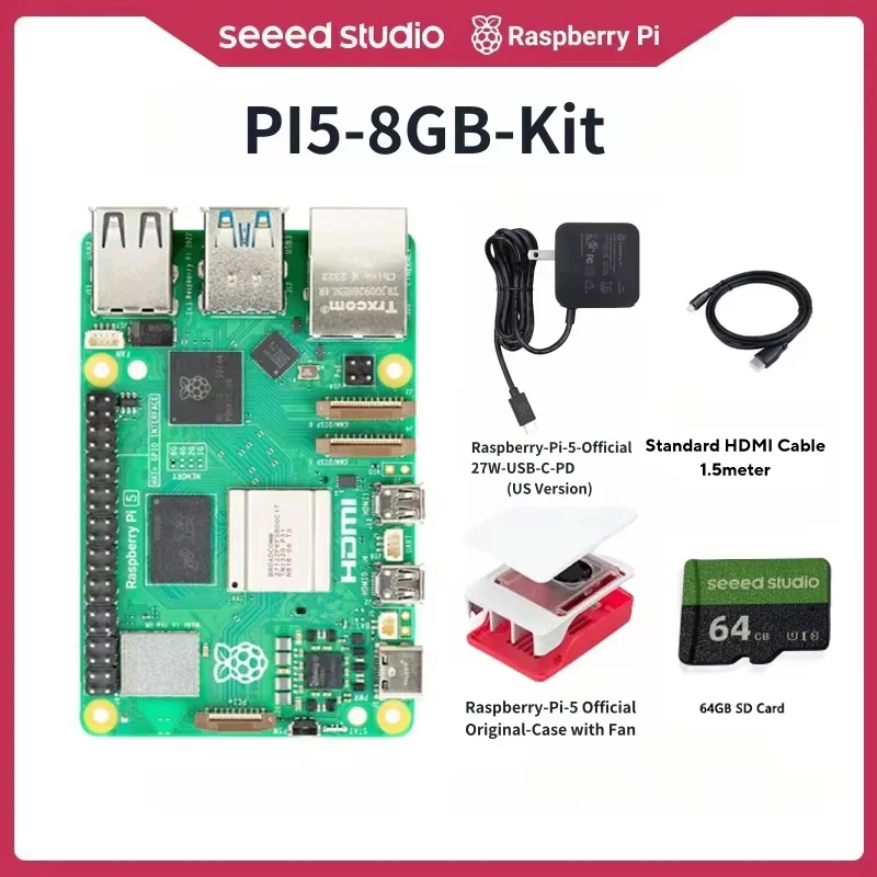 Raspberry Pi5 8GB 16GB 4GB 2GB Kit Laptop MIni PC Computer,2.4GHz