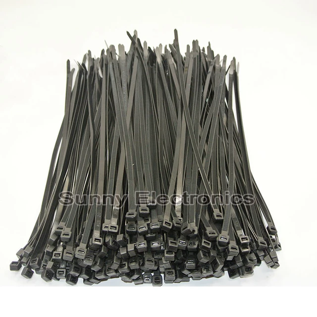 Bridas negras para cables, 100mm x 3,6mm, 250 unidades - AliExpress