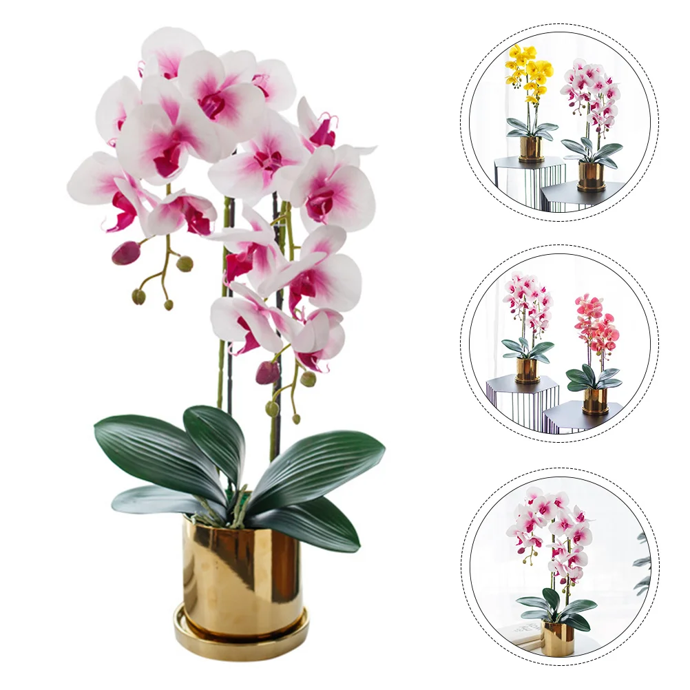 

Simulated Bonsai Desktop Decor Simulation Phalaenopsis Flower Plant Garden Artificial Orchid